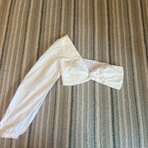 White cropped blouse